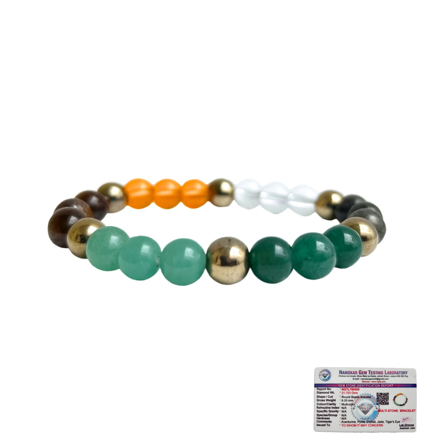 Dhan Yog Bracelet – Healing Stone for Wealth and Luck - Adjustable Bead Bracelet for Men & Women
