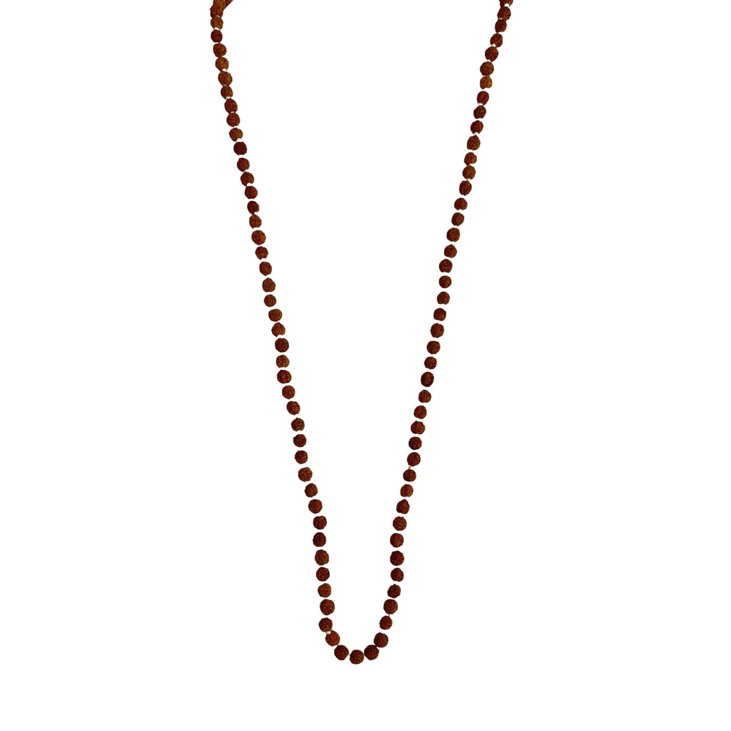 Brown Rudraksha Mala – 108+1 Natural 6 mm Beads – Lightweight Prayer & Meditation Mala for Men & Women