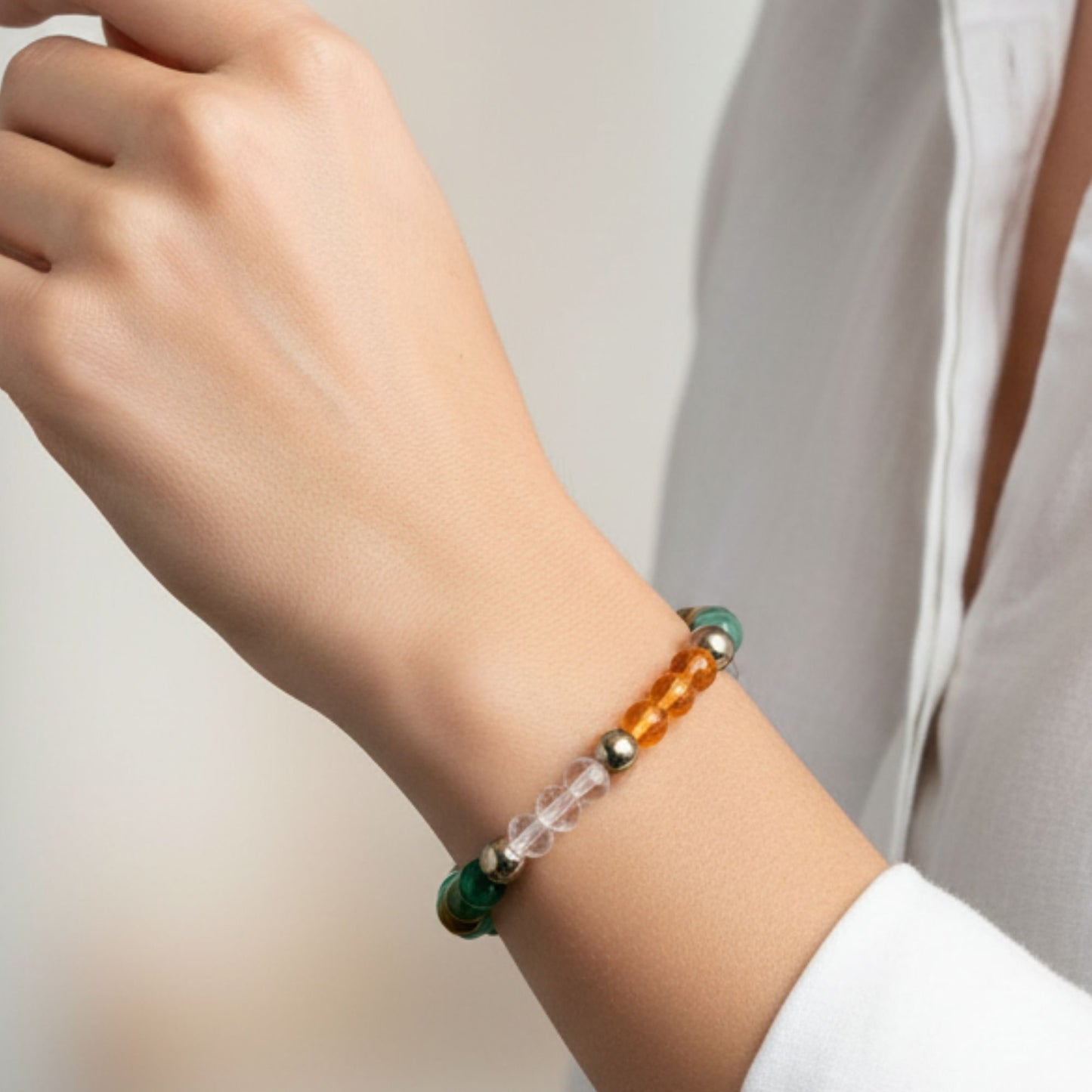 Dhan Yog Bracelet – Healing Stone for Wealth and Luck - Adjustable Bead Bracelet for Men & Women