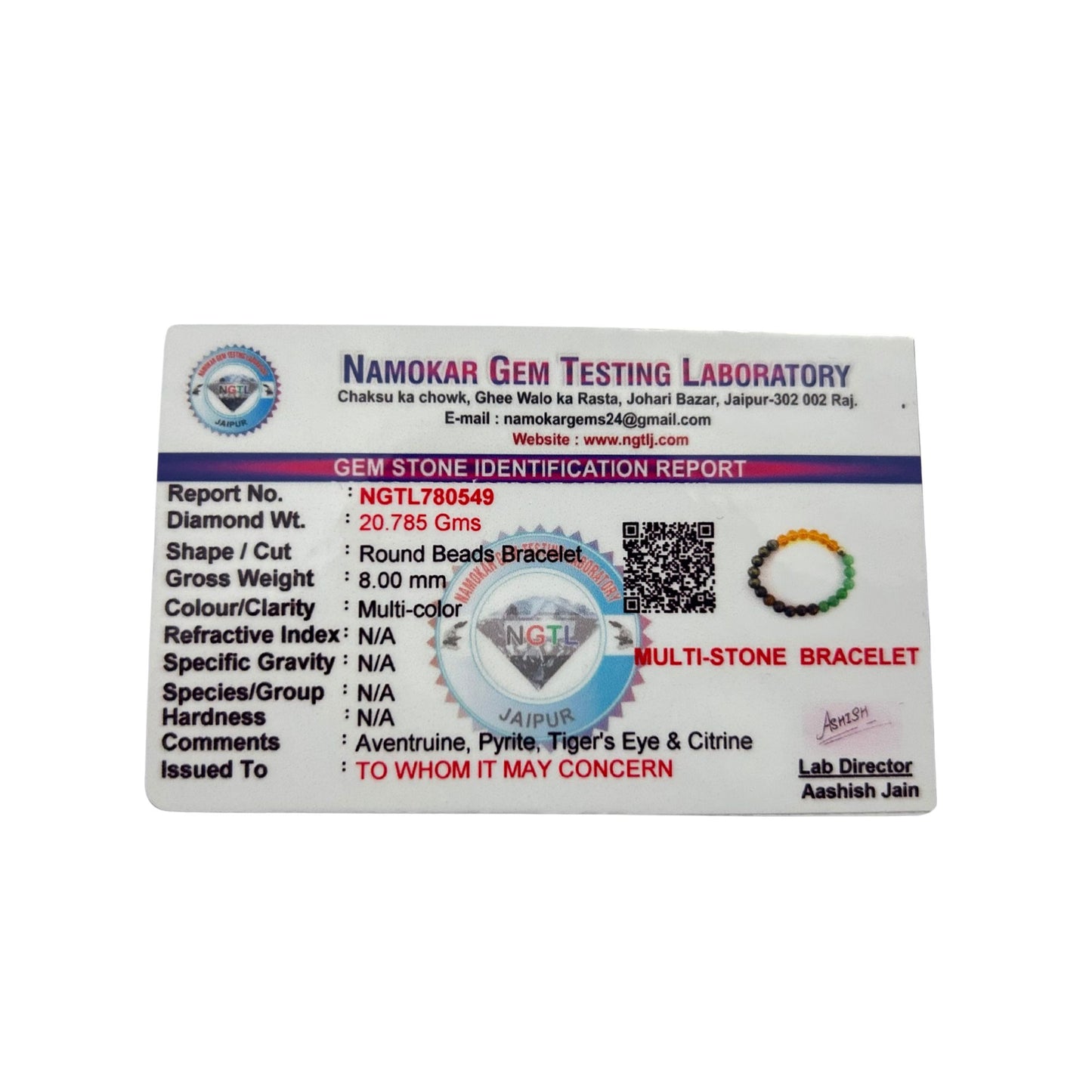 Money Magnet Bracelet for Women and Men – Lab Certified 8 MM Natural Gemstone Beads for Prosperity & Success