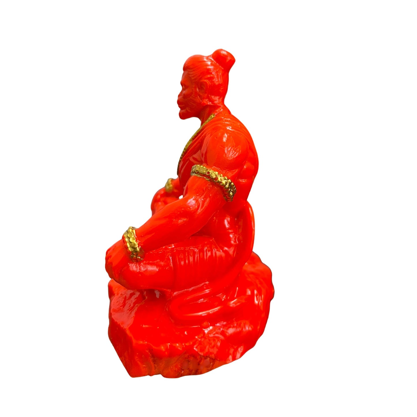 Meditating Hanuman Idol – Orange – 10 cm | Car Dashboard Idol