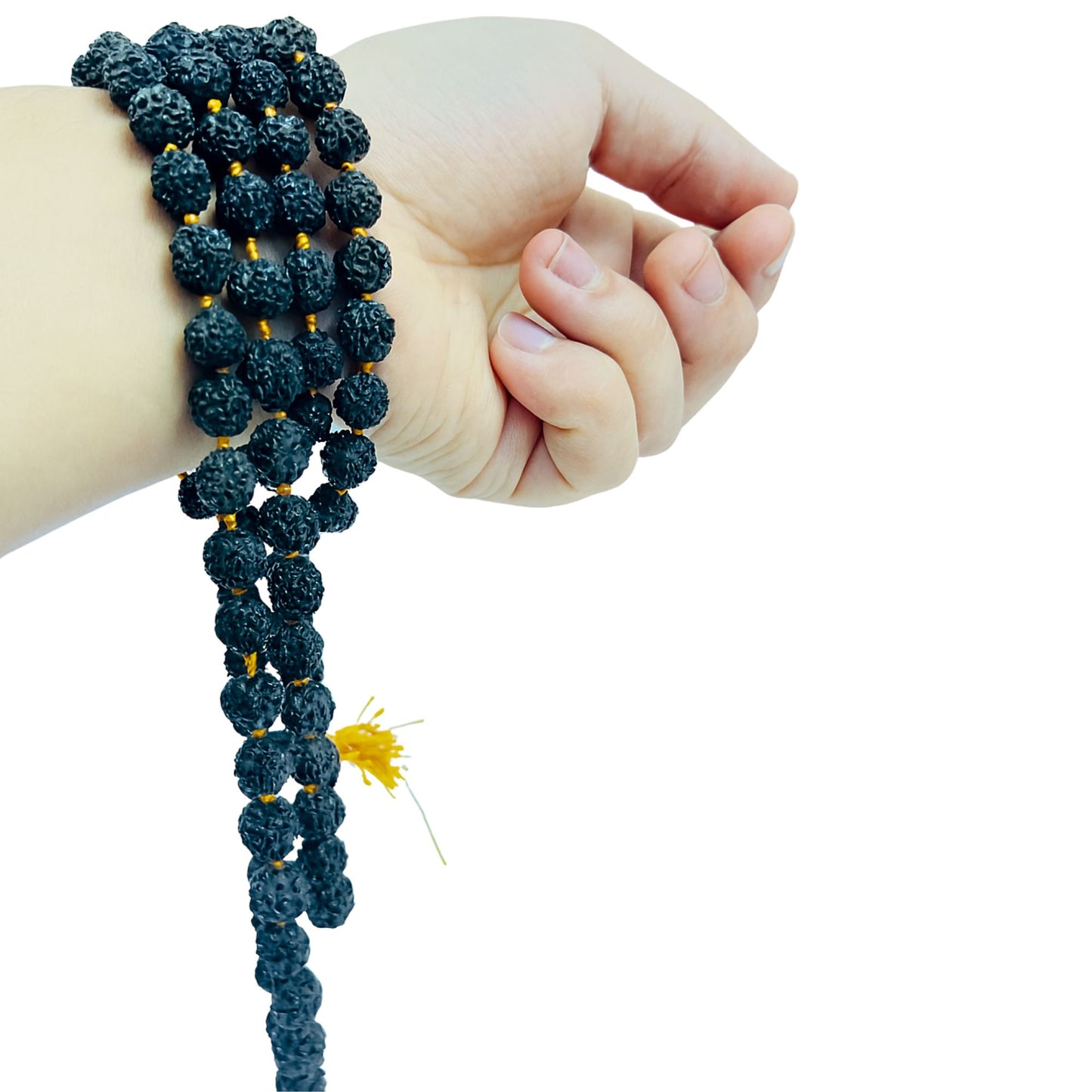 Black Rudraksha Mala 10 MM – 108 Beads with Tassel