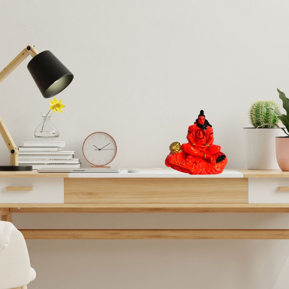 Hanuman Idol with Ram in Heart – Orange – 8 cm