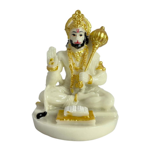 White Color Hanuan Ji Idol with Book – 10 CM