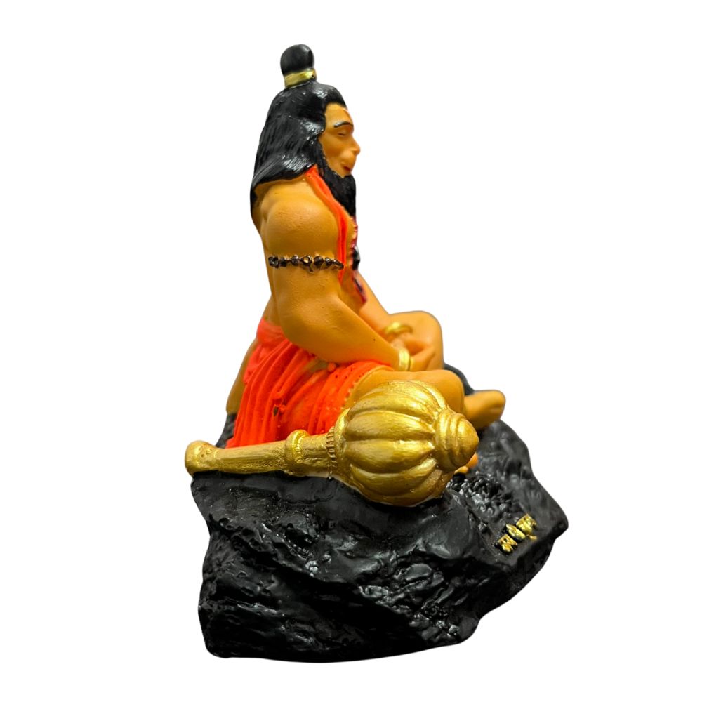 Hanuman Ji Murti with Ram in Heart – Multi-Color – 8 cm