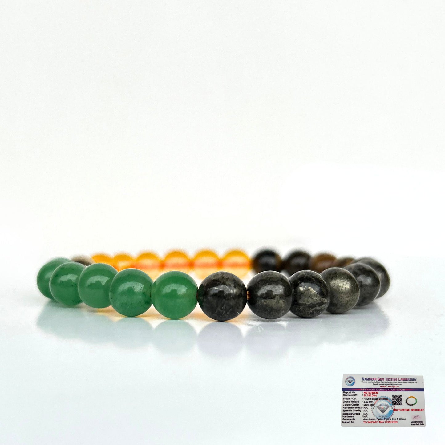 Money Magnet Bracelet for Women and Men – Lab Certified 8 MM Natural Gemstone Beads for Prosperity & Success