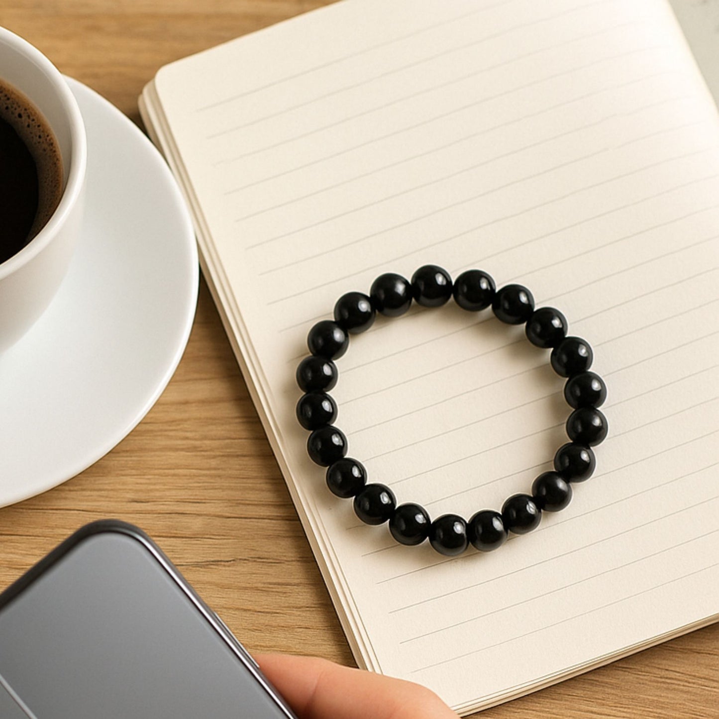 Black Tourmaline Bracelet – Certified Natural Protection Stone