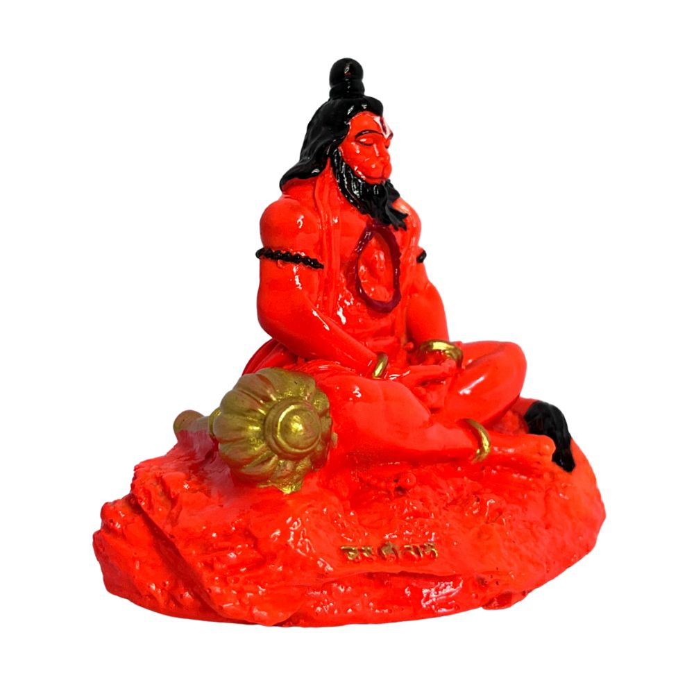 Hanuman Idol with Ram in Heart – Orange – 8 cm