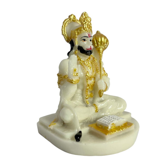 White Color Hanuan Ji Idol with Book – 10 CM