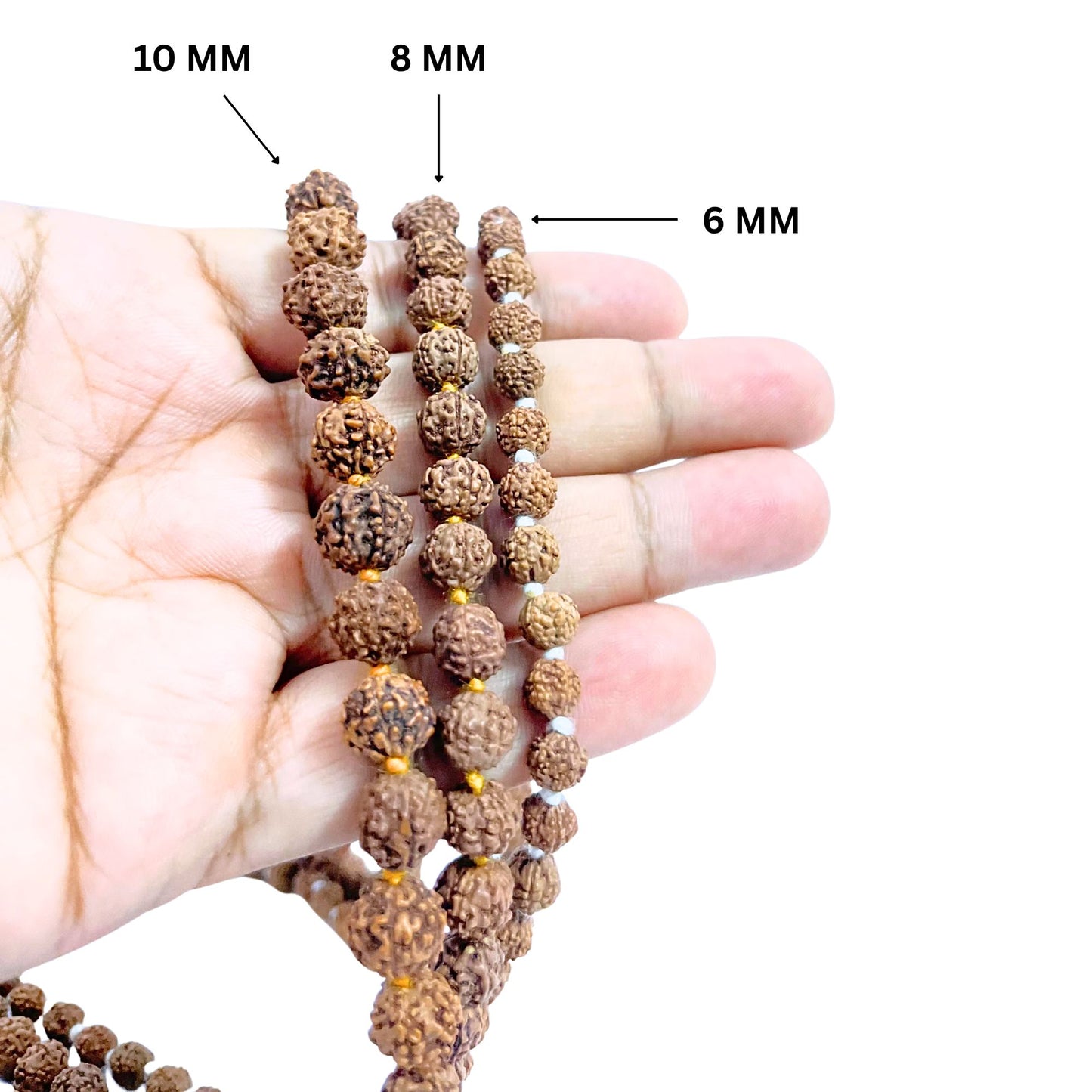 Brown Rudraksha Mala – 108+1 Natural 6 mm Beads – Lightweight Prayer & Meditation Mala for Men & Women
