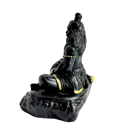 Lord Hanuman Ji Idol – Black Color | Sitting Pose with Gada