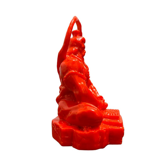 Bajrang Bali Idol with Pustak – Shri Ram Base – Orange – 10 cm