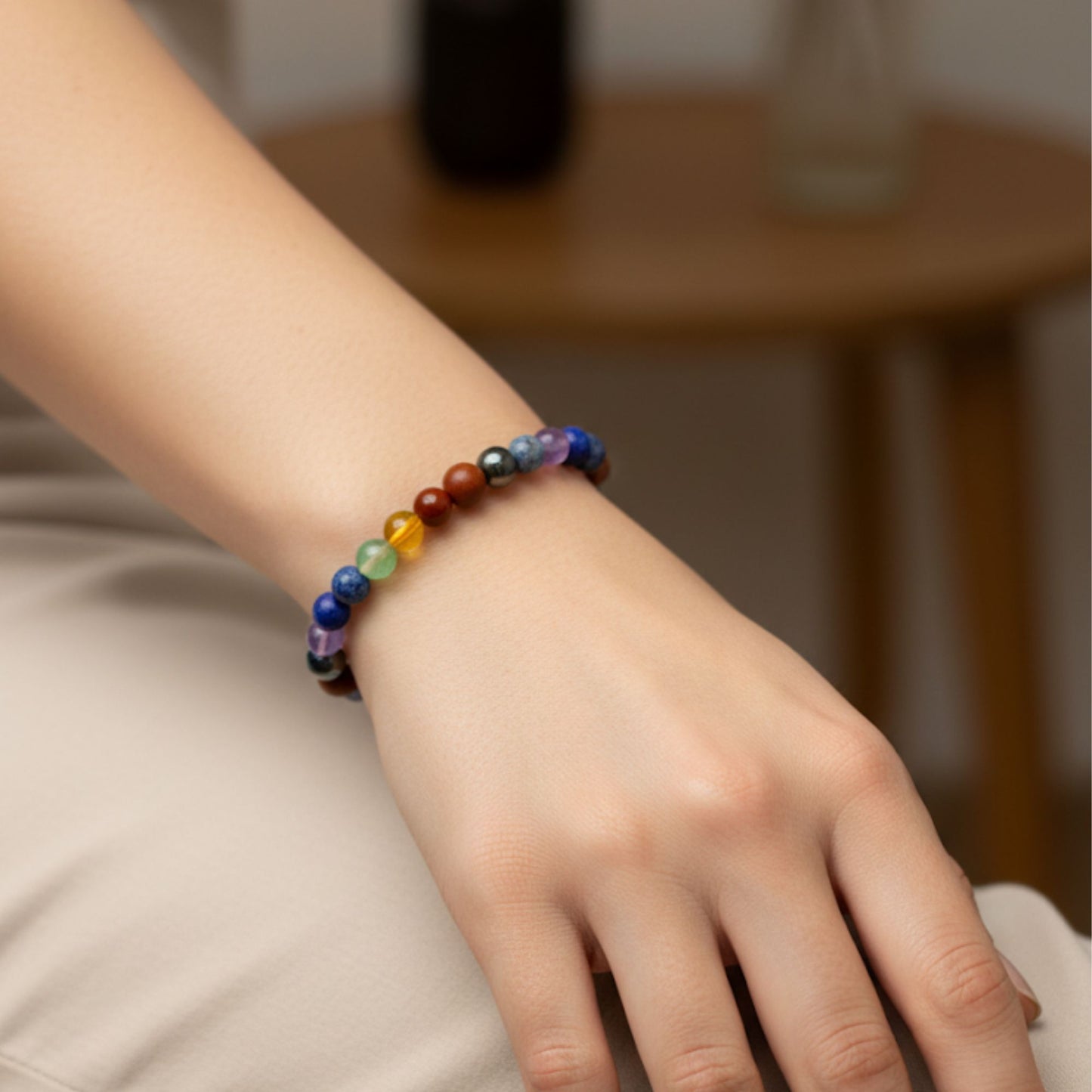 Buy Original Seven Chakra Bracelet for Women and Men – Lab Certified 8 MM