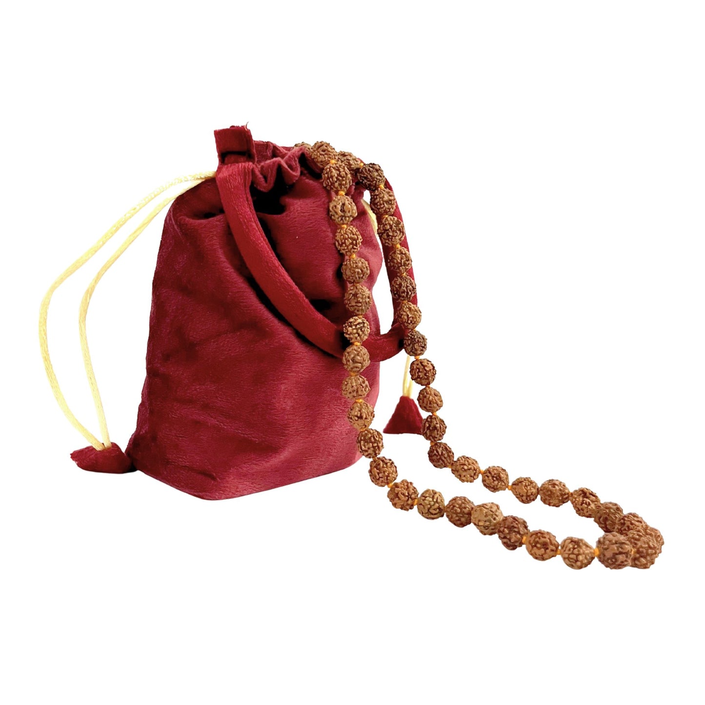 Brown Rudraksha Mala – 10MM | 108+1 Natural Beads for Wearing, Meditation & Jaap