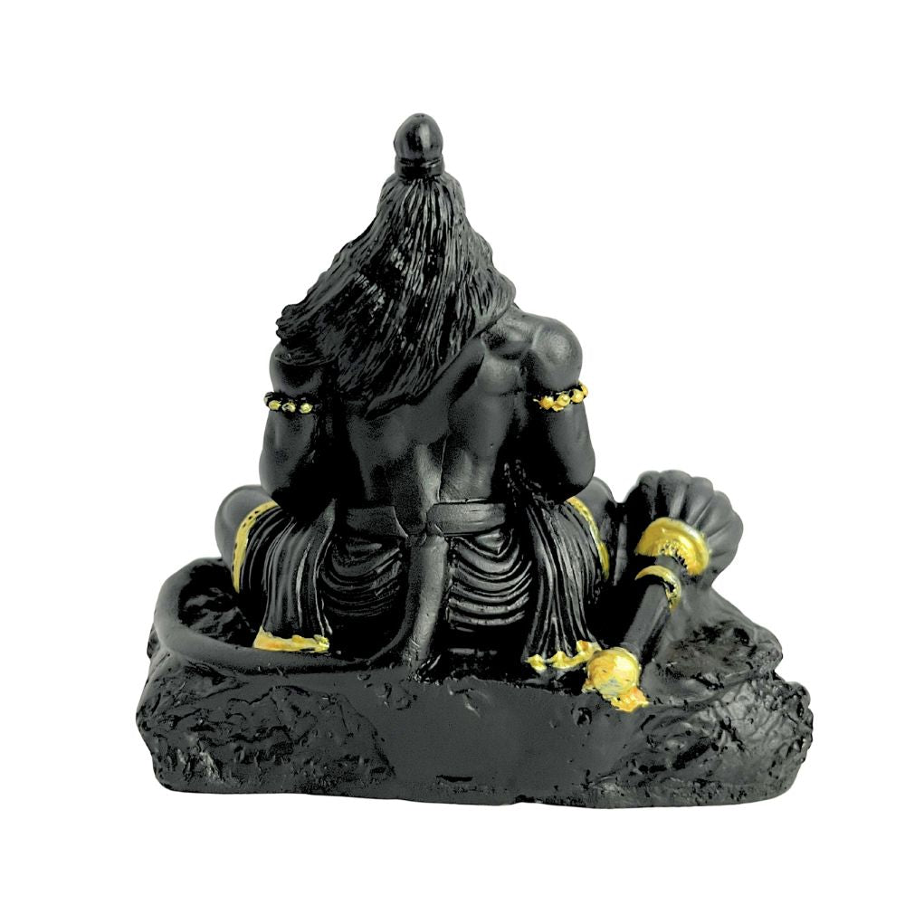 Lord Hanuman Ji Idol – Black Color | Sitting Pose with Gada