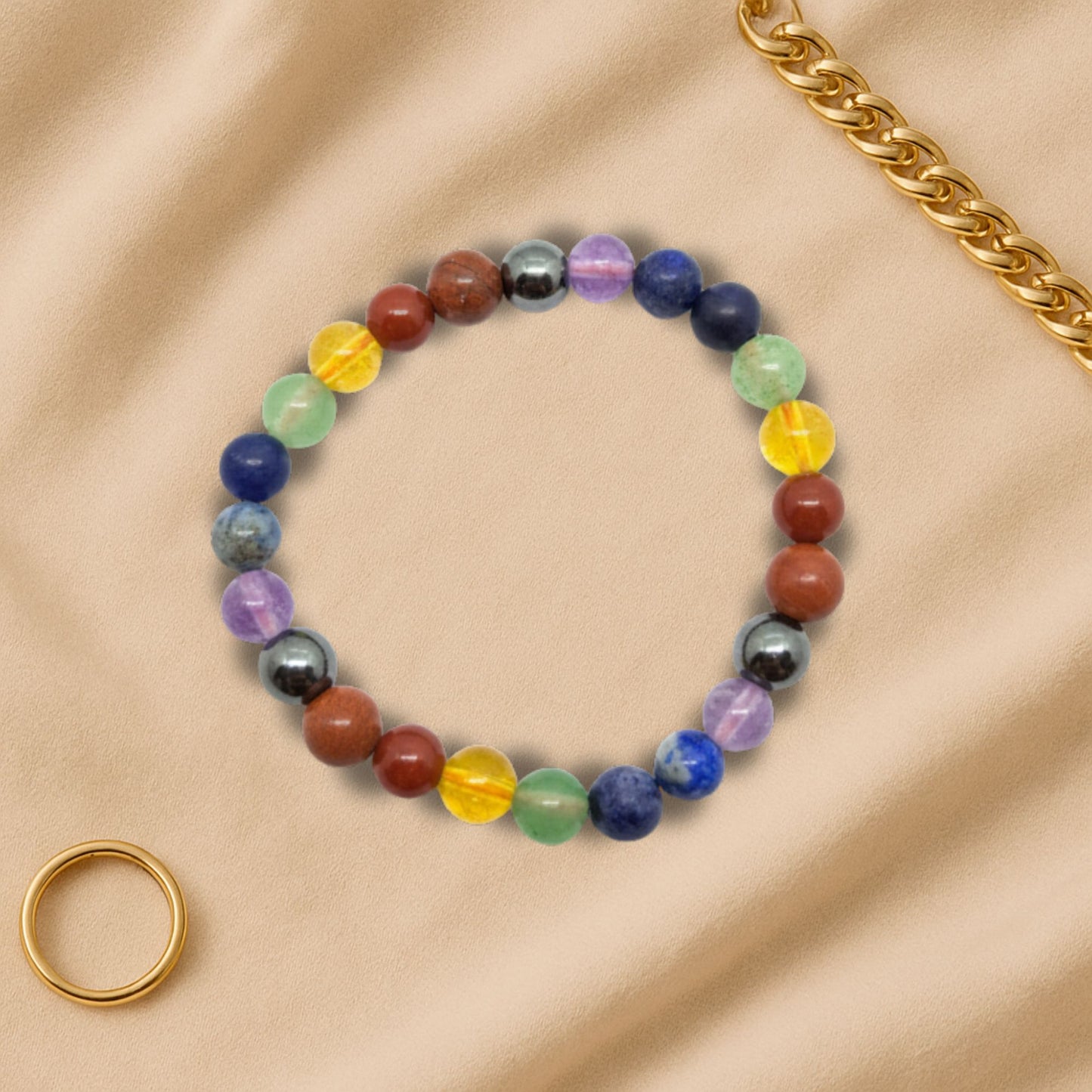 Buy Original Seven Chakra Bracelet for Women and Men – Lab Certified 8 MM