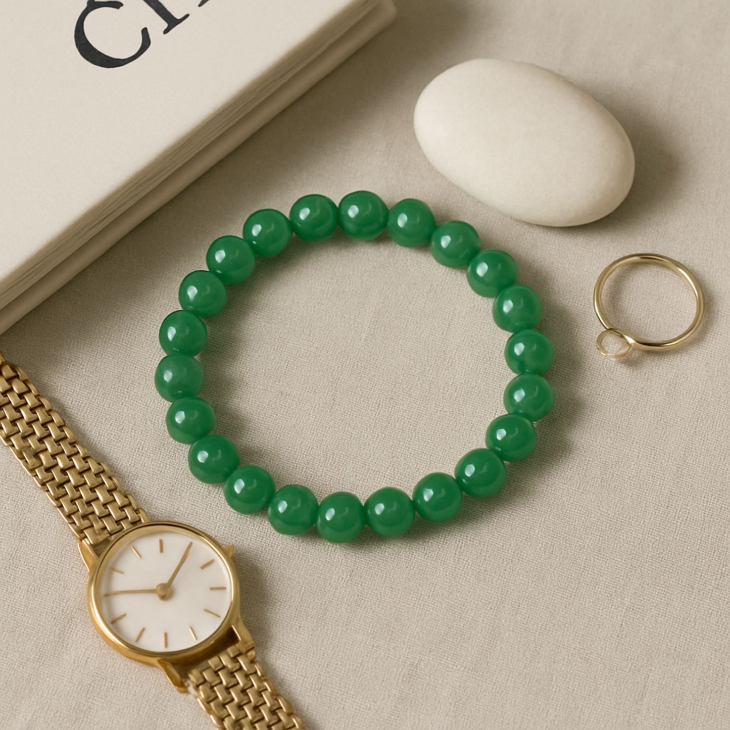 Green Aventurine Bracelet – Certified Natural Gemstone for Luck, Prosperity & Positivity