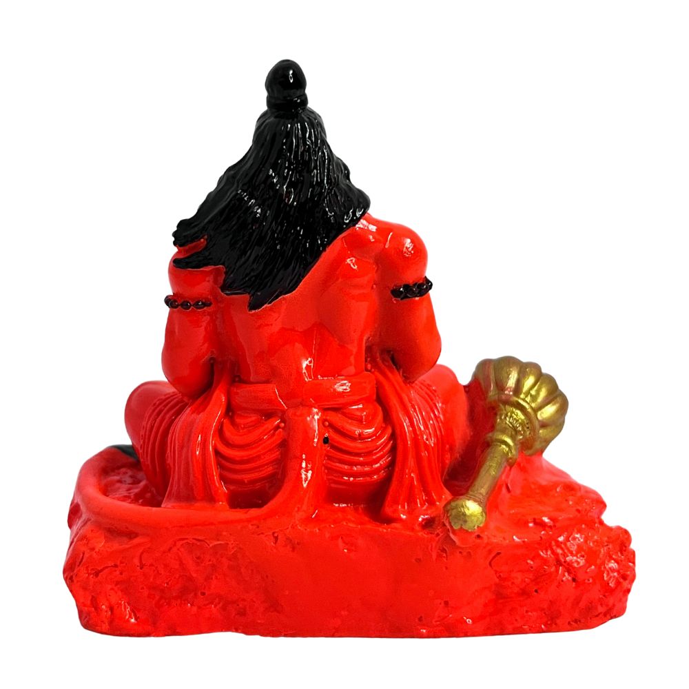 Hanuman Idol with Ram in Heart – Orange – 8 cm
