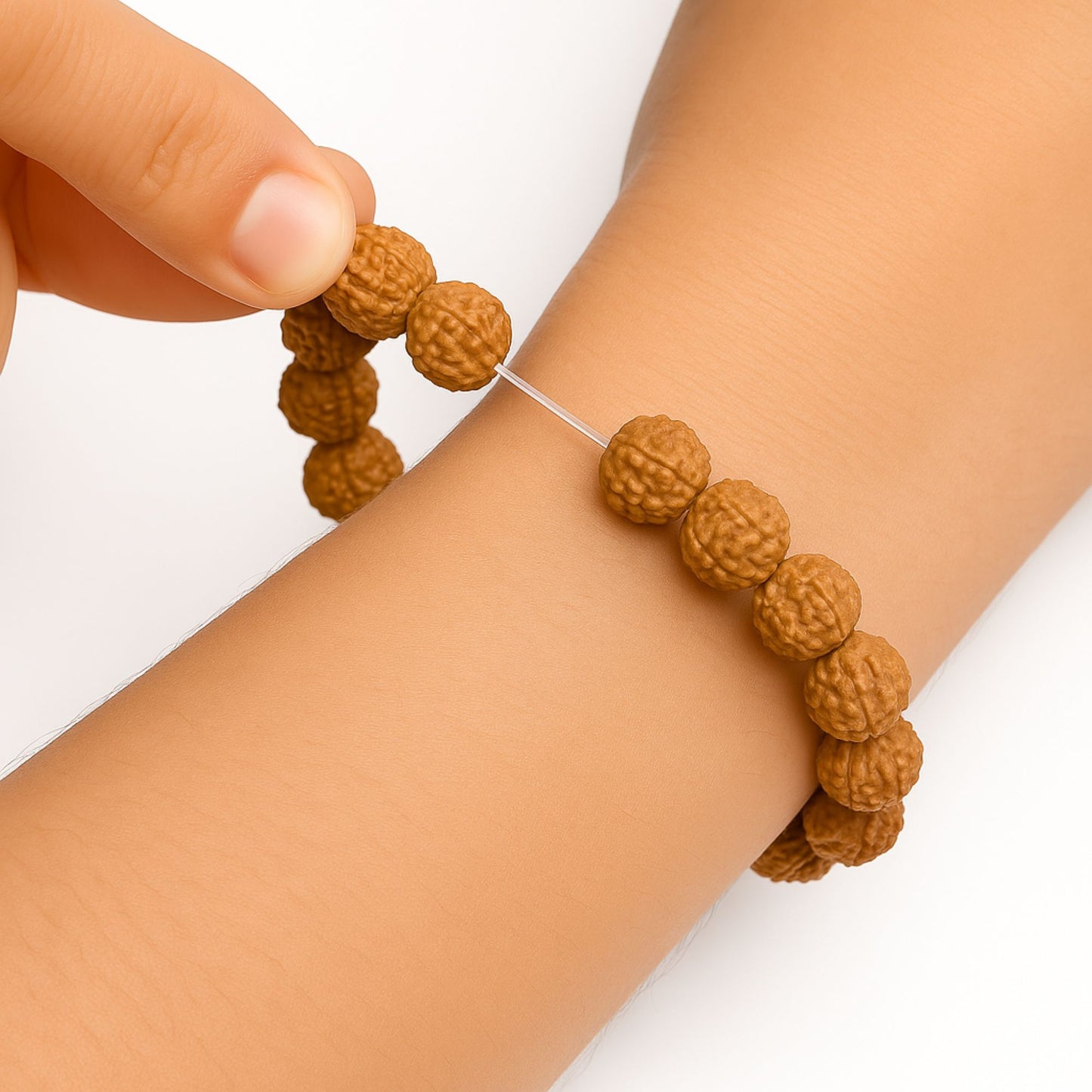 5 Mukhi Rudraksha Bracelet – Certified 10MM Natural Spiritual Beads for Peace & Protection