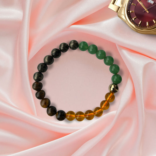 Money Magnet Bracelet for Women and Men – Lab Certified 8 MM Natural Gemstone Beads for Prosperity & Success