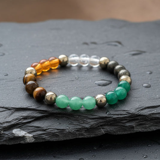 Dhan Yog Bracelet – Healing Stone for Wealth and Luck - Adjustable Bead Bracelet for Men & Women