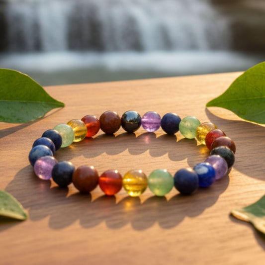 Buy Original Seven Chakra Bracelet for Women and Men – Lab Certified 8 MM