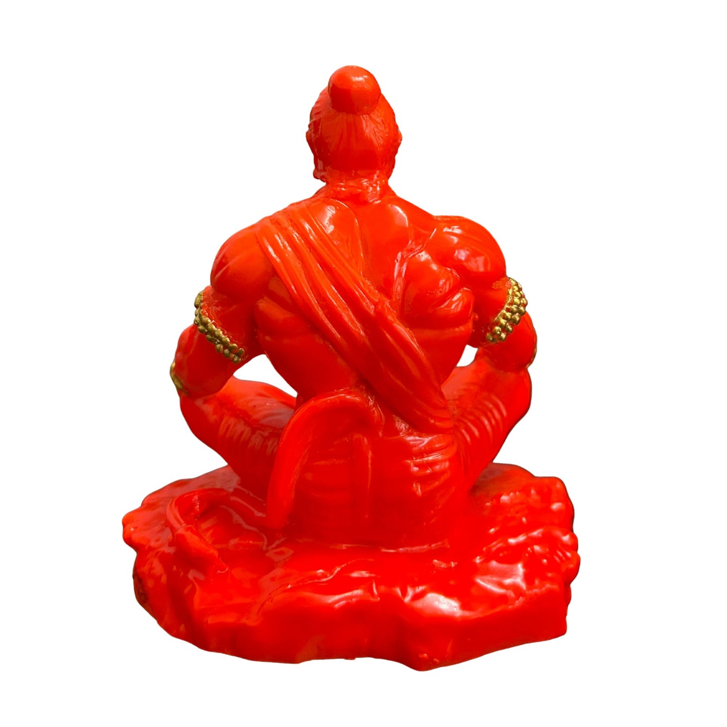Meditating Hanuman Idol – Orange – 10 cm | Car Dashboard Idol