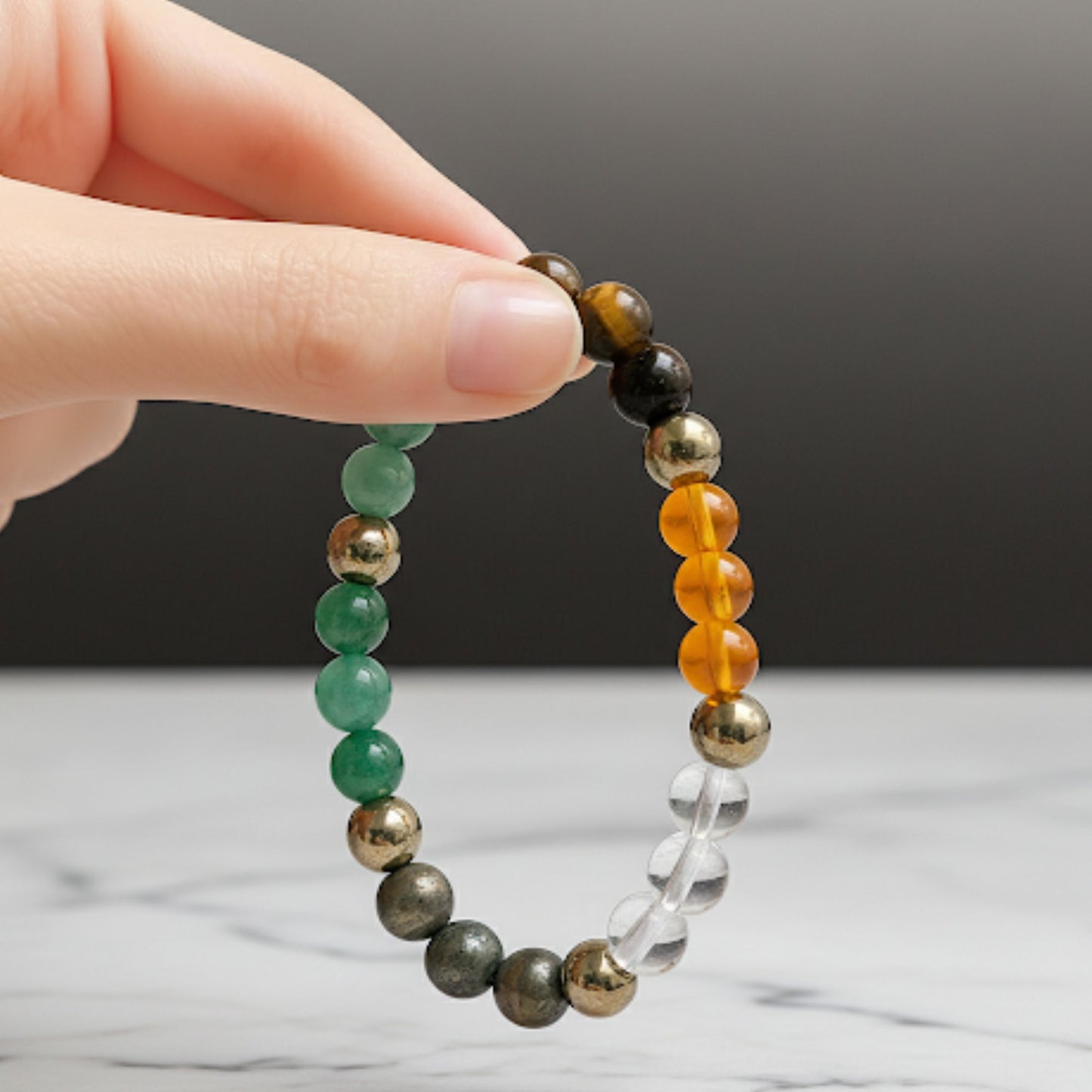 Dhan Yog Bracelet – Healing Stone for Wealth and Luck - Adjustable Bead Bracelet for Men & Women