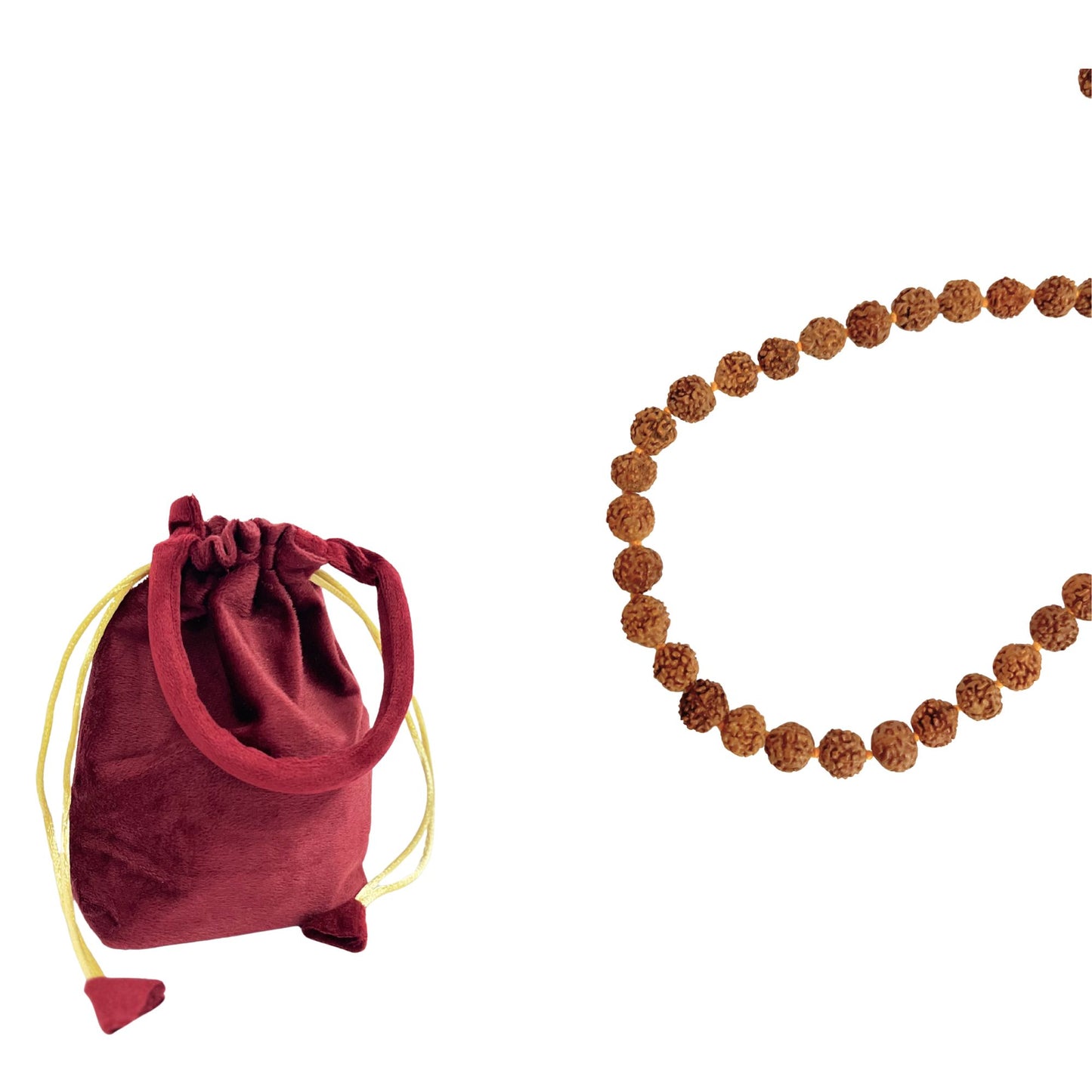 Brown Rudraksha Mala – 10MM | 108+1 Natural Beads for Wearing, Meditation & Jaap