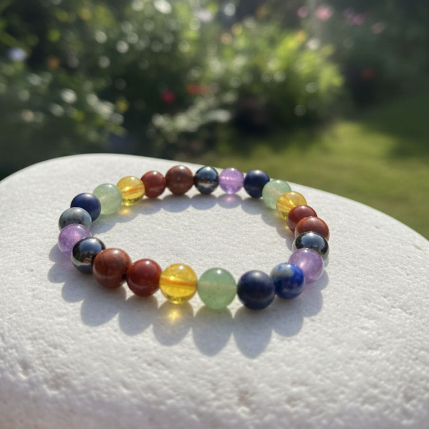 Buy Original Seven Chakra Bracelet for Women and Men – Lab Certified 8 MM