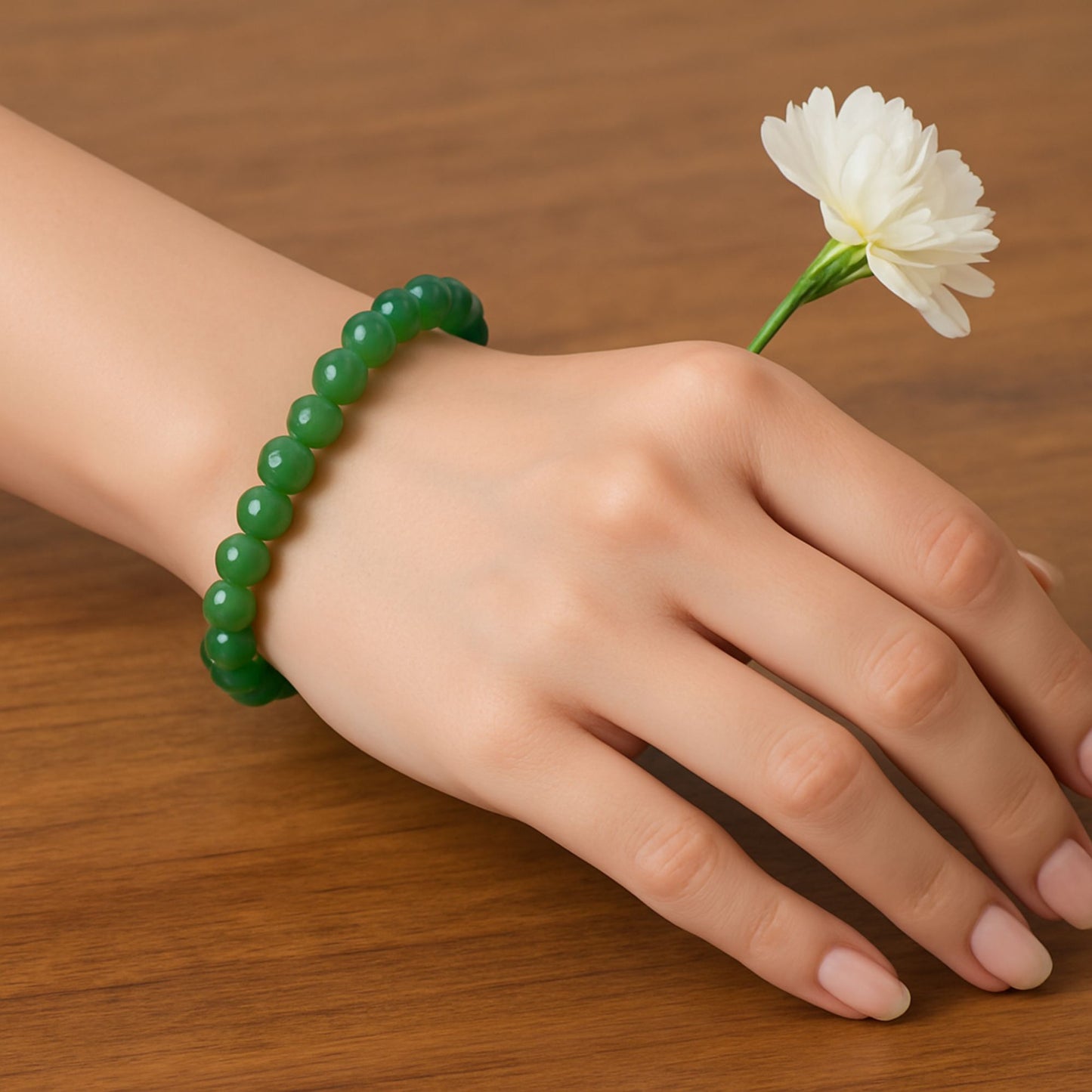 Green Aventurine Bracelet – Certified Natural Gemstone for Luck, Prosperity & Positivity